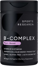 Vitamin B-Complex Sports Research, Vegano, 60 Softgels
