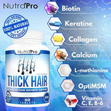 Vitaminas gruesas para el crecimiento del cabello  píldoras
