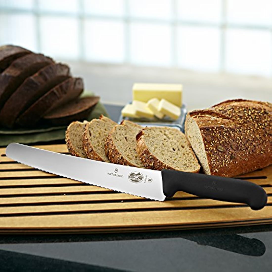 Victorinox - Cuchillo para pan, 26,035 cm, Negro