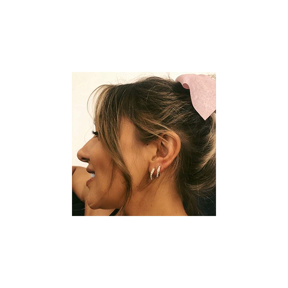 Aretes pequeños de aro para mujeres
