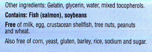 Cápsulas blandas de aceite de salmón Omega-3 natural
