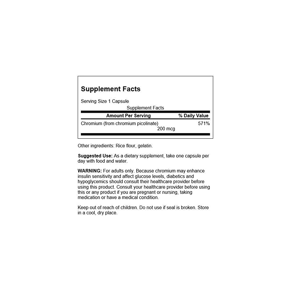 Suplementos  Picolinato de cromo  promueve el metabolismo