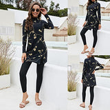 IMEKIS Trajes de baño musulmanes para mujer, modestos burkini, islámicos, de manga larga, cubierta completa, leggings de natación, trajes de baño
