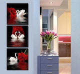 Amoy Art – Cisnes y rosas, modernas reproducciones en lona
