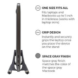 Soporte vertical para portátil, Gris espacial