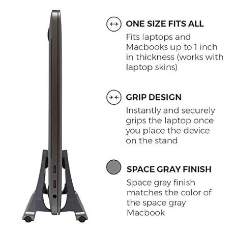 Soporte vertical para portátil, Gris espacial