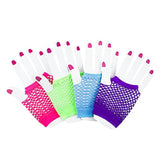 Guantes de neón sin dedos para fiestas disfraces