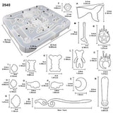 Juego de moldes de resina para hacer joyas, colgantes y colgantes, molde de silicona con 3 ojos de gatito, con llavero, extensión de cadena, ojo de tornillo, anillos de salto, domo de ojo de gato, 218 unidades