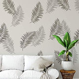 Plantilla de pared con patrón de hoja de palma
