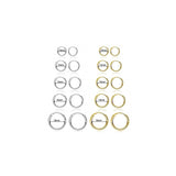Aretes de acero inoxidable hipoalergénicos 10 pares