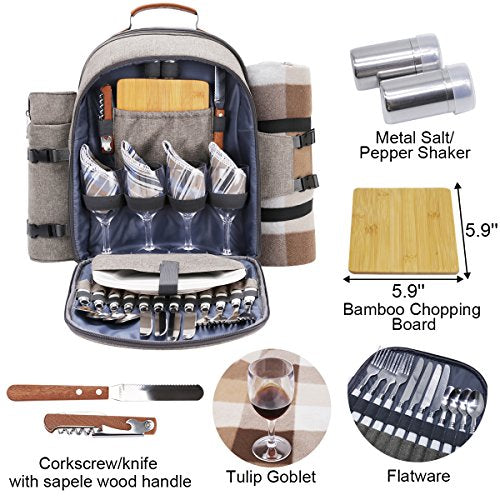 Mochila de picnic para paquete de 4 personas