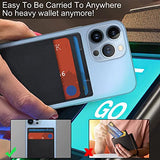 Cartera magnética compatible con iPhone 13 Pro Max/13 Pro/13/13 Mini, doble tela elástica con bolsillos para tarjetas para iPhone 12 Pro Max Mini, color negro
