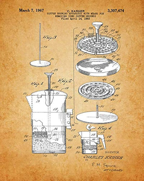 Impresiones de arte de pared de café vintage: decoración