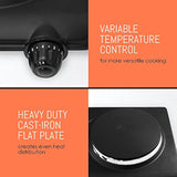 Plato eléctrico individual plano de hierro fundido