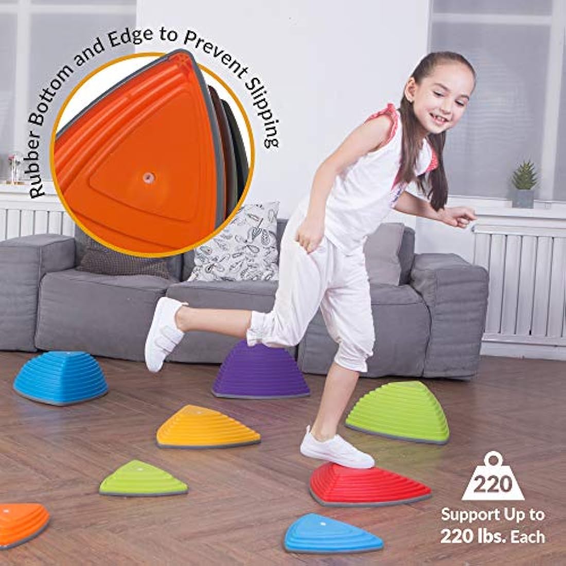 Piedras de escalera para niños para interiores y exteriores
