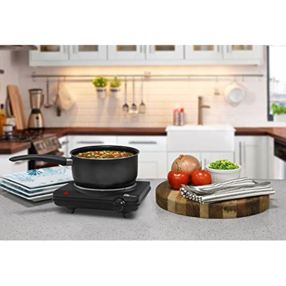 Plato eléctrico individual plano de hierro fundido