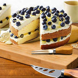 Juego de 6 cuchillos de queso con mango de madera de bambú