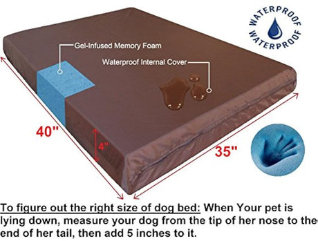 Cama de espuma viscoelástica ortopédica de gel para mascotas