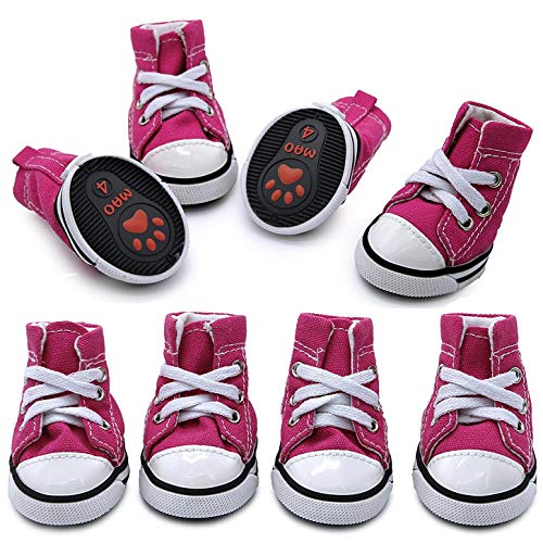 abcGoodefg Pet Dog Puppy Canvas Sport Shoes Sneaker Boots, Outdoor Nonslip Causal Shoes, Rubber Sole+Soft Cotton Inner Fabric