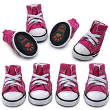 abcGoodefg Pet Dog Puppy Canvas Sport Shoes Sneaker Boots, Outdoor Nonslip Causal Shoes, Rubber Sole+Soft Cotton Inner Fabric