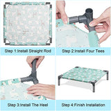 Modorki Cama elevada para perros – Cunas para perros pequeños con pies antideslizantes | Cuna elevada desmontable para perros y gatos pequeños