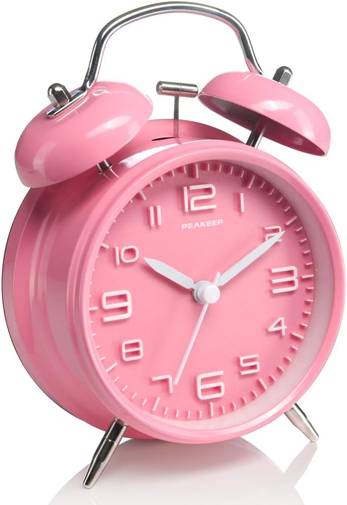 Reloj despertador clásico de campana para niños y dormilones