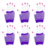 Guantes de neón sin dedos para fiestas disfraces