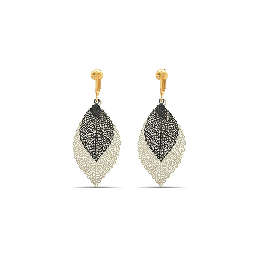 Aretes colgantes de filigrana victoriana con broche