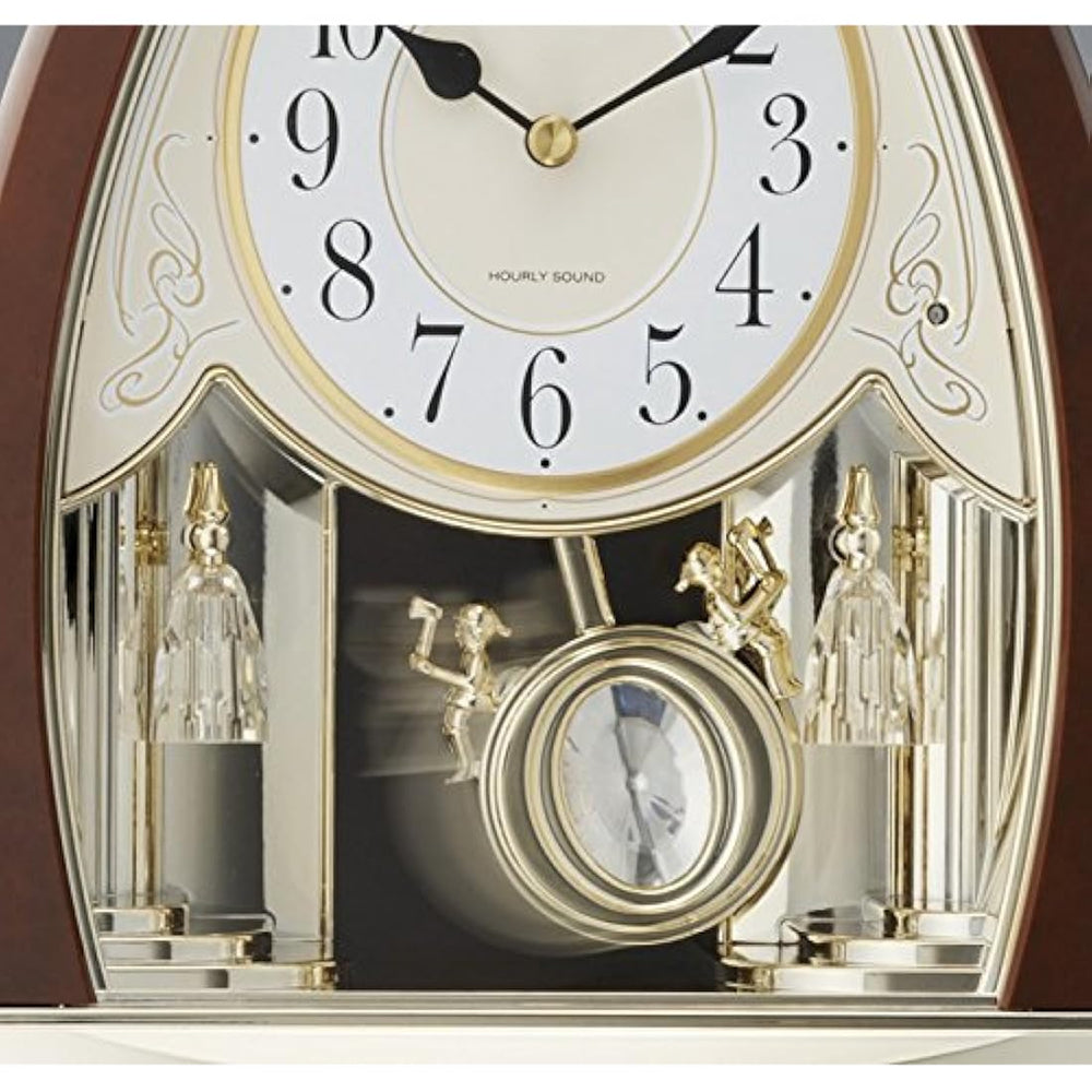 Reloj de mesa con movimiento musical - color Marrón