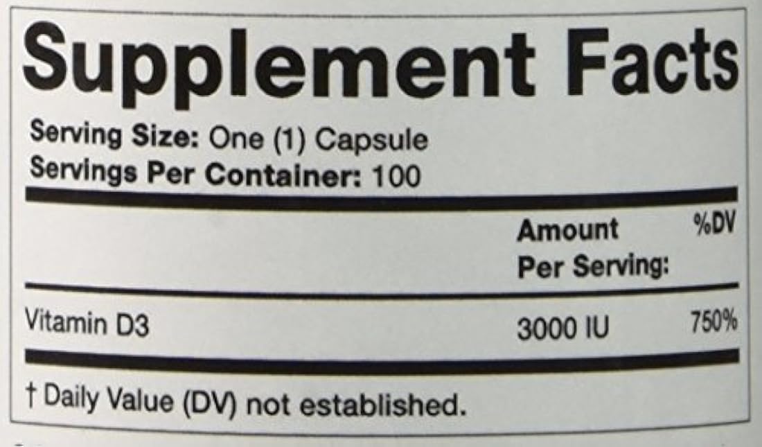 Olympian Labs Vitamina D3-3000 IU - 100 cápsulas