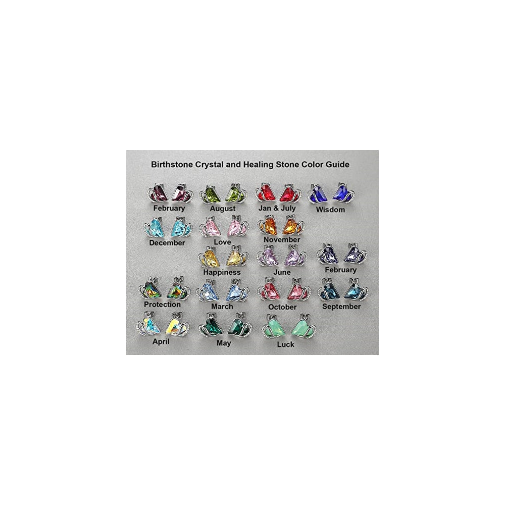 Aretes con forma de corazón infinito y piedra para mujer