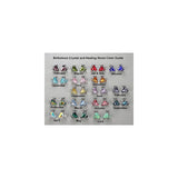 Aretes con forma de corazón infinito y piedra para mujer