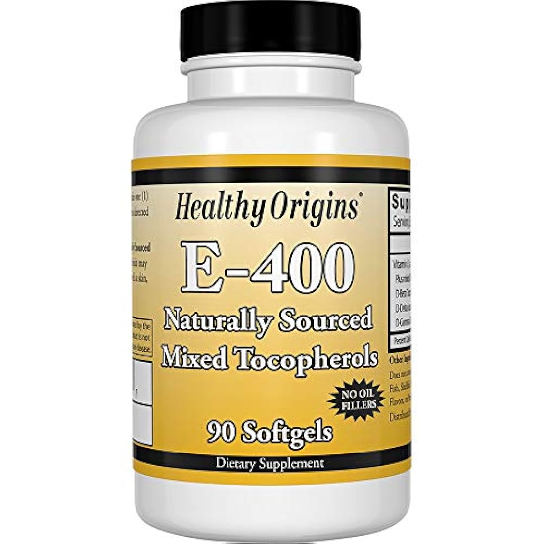 Healthy Origins Vitamina E – 400 LU Natural Mixed Toco Gel, 90 unidades