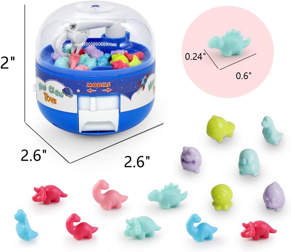 Mini máquina de garra para niños y adultos, dinosaurios, regalos