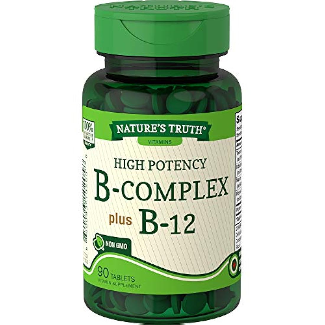 Complejo Vitamina B | Plus B12 | 90 Tabletas | Vegetariano, sin OMG y sin gluten | por Nature's Truth