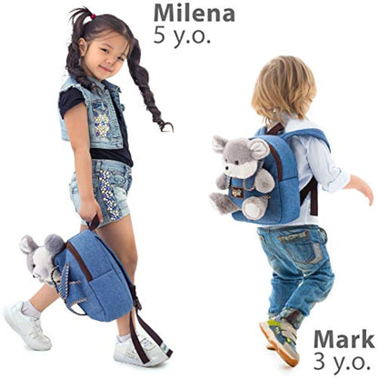 Morral de peluche para niños diseño de Oso. Naturally KIDS