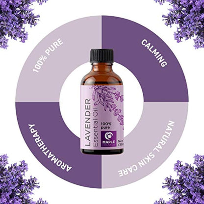 Aceite esencial de lavanda pura para la piel y el cabello