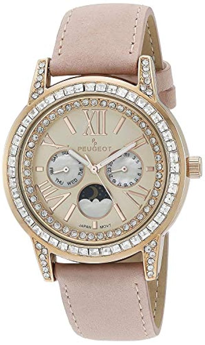 Reloj de vestir con bisel de cristal para mujer