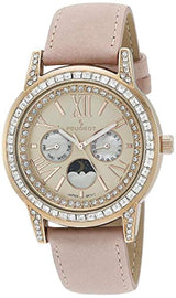 Reloj de vestir con bisel de cristal para mujer