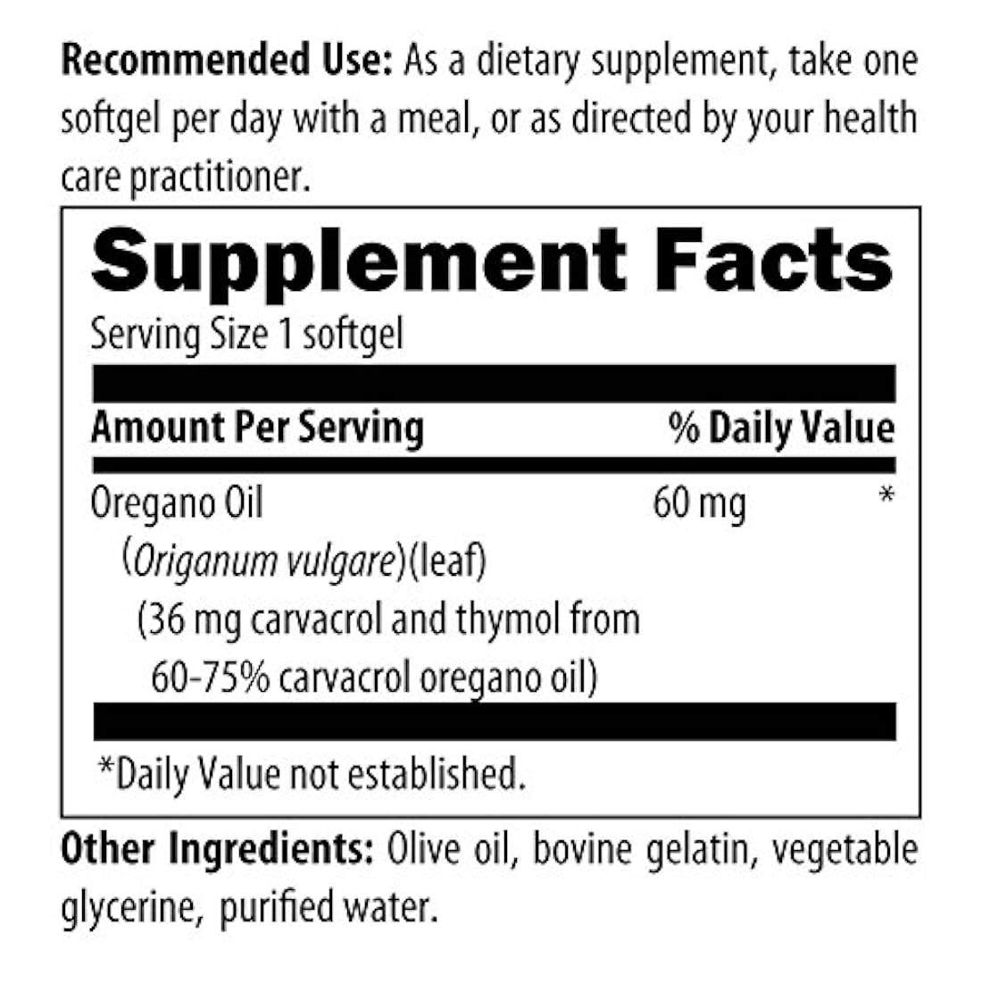 Designs For Health Oil of Oregano 150 mg 120 cápsulas  1