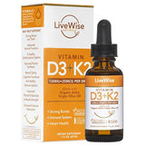 Vitamina D3 con gotas líquidas K2 para una mejor absorción