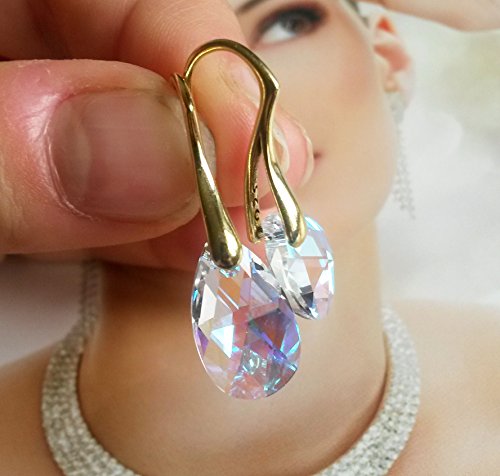 Pendientes de gancho colgantes de aro de plata