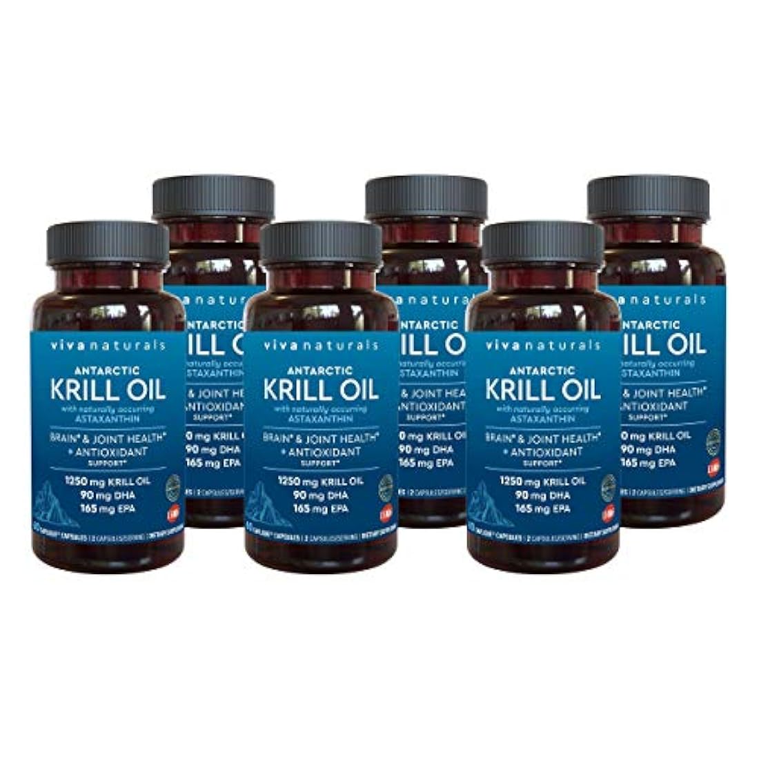 Krill Oil Suplemento – Aceite de Krill Antártico 1250 mg, Crill Oil Omega 3 con Astaxanthin, Suplementos DHA para la salud de las articulaciones y el cerebro, sin sabor pesado y fácil de tragar, 360 cápsulas