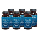Krill Oil Suplemento – Aceite de Krill Antártico 1250 mg, Crill Oil Omega 3 con Astaxanthin, Suplementos DHA para la salud de las articulaciones y el cerebro, sin sabor pesado y fácil de tragar, 360 cápsulas