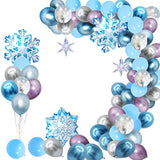 Guirnalda de globos de copo de nieve Finypa, juego de 90