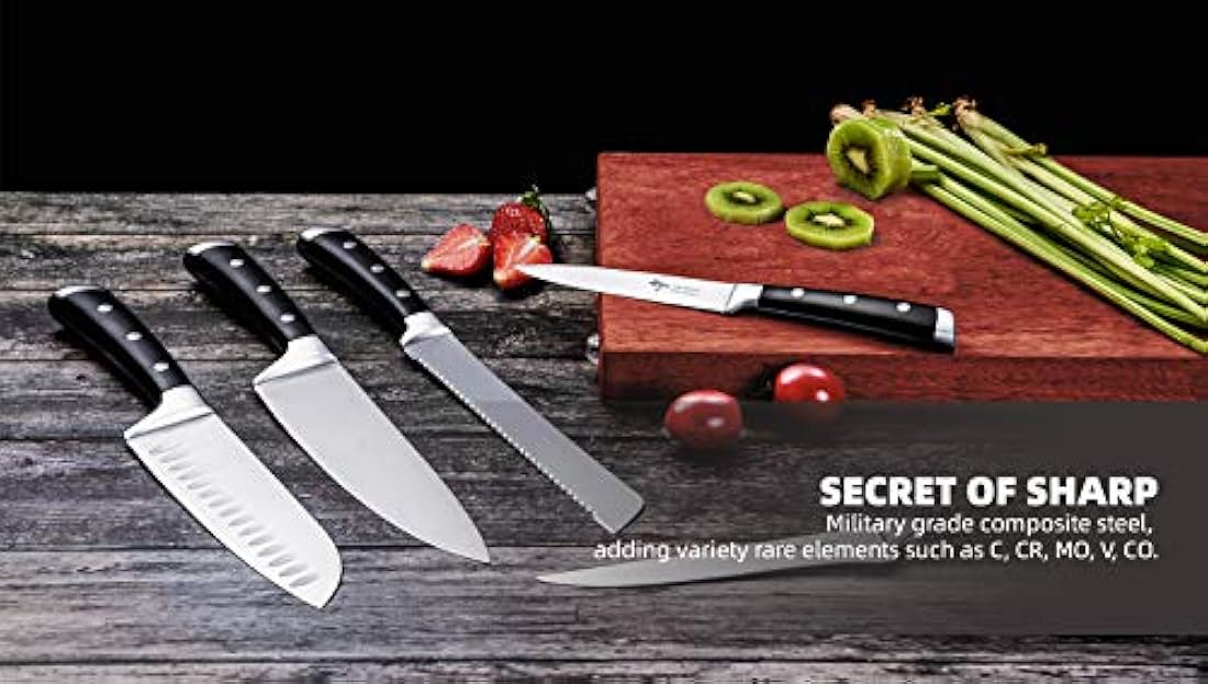 MAD SHARK cuchillo de cocina con cuchilla afilada de acero