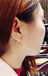 Plated Earring Hoop Estilo redondo tres para el aniversario