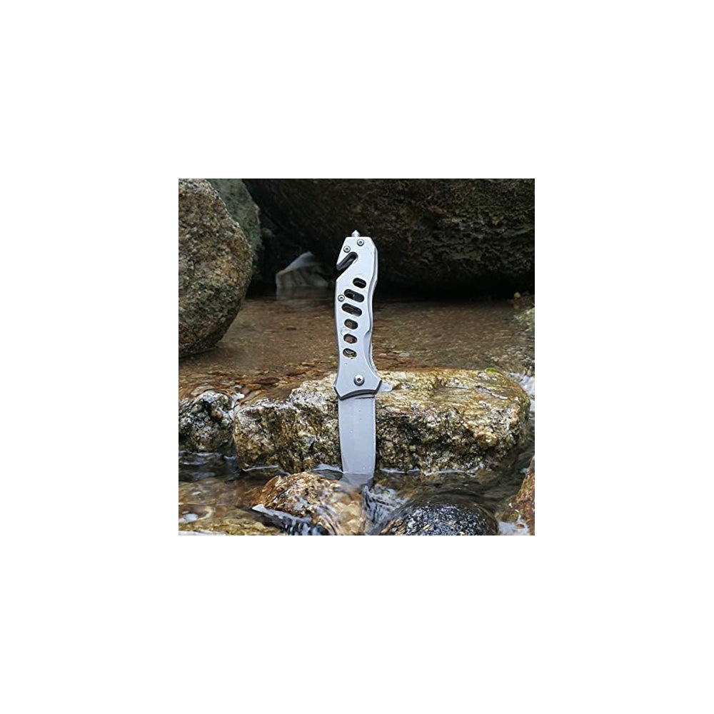 Cuchillo de bolsillo plegable asistida por resorte
