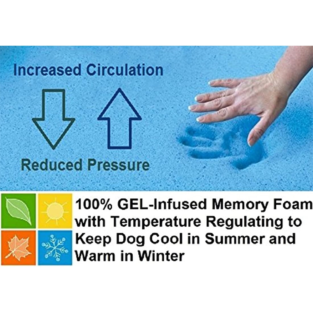 Cama de perro XL con espuma viscoelástica lavable y duradera