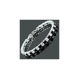 Pulseras y tobilleras de tenis chapada en oro blanco